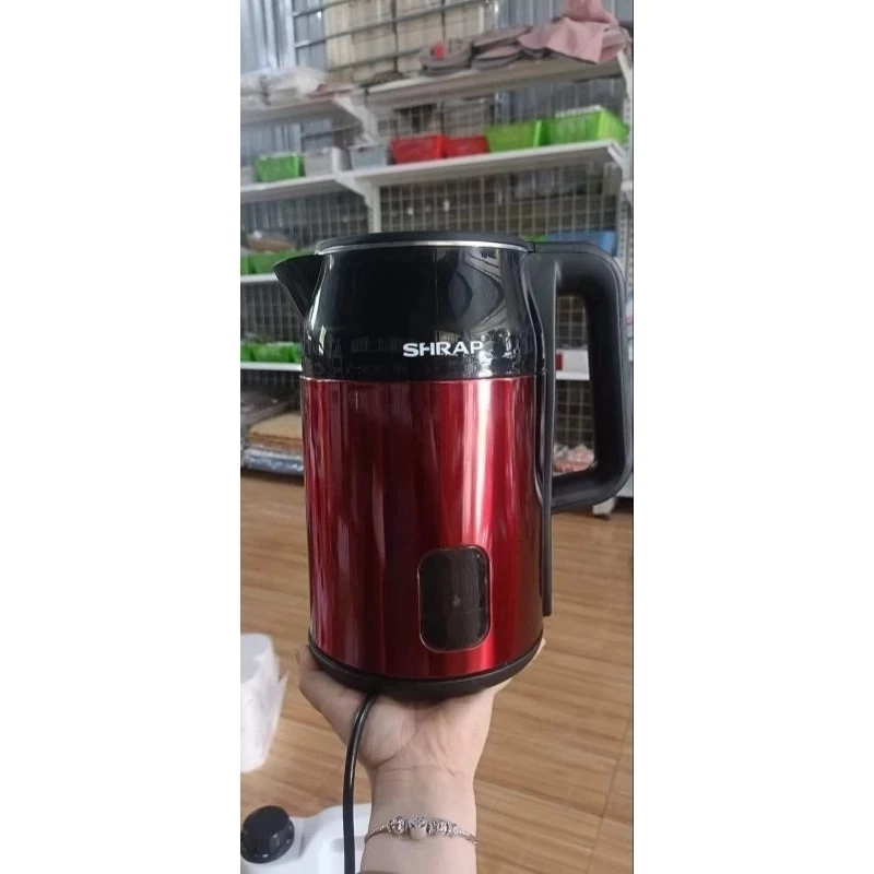 Ấm siêu tốc Shrap dung tích 3L, công suất 1800W, tự ngắt điện, 2 lớp cách nhiệt.Bảo hành 6T