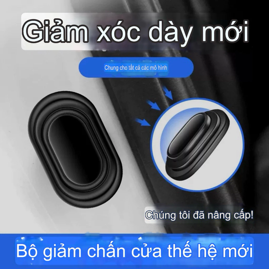 Set 10 Nút Dán Giảm Chấn Cửa Ô Tô Bản Nâng Cấp Silicon Cao Cấp – Chống Ồn, Giảm Va Đập, Bảo Vệ Loa Cửa Xe