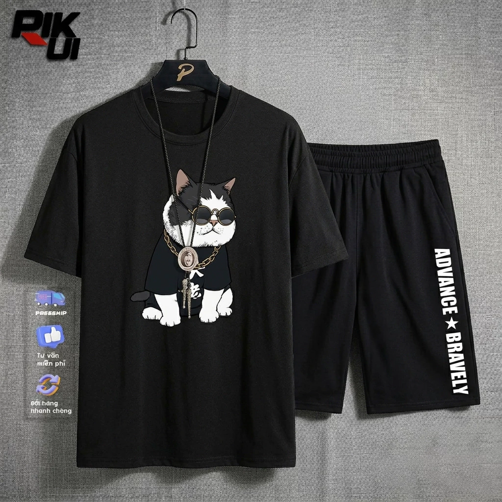 SET BỘ THỂ THAO IN HÌNH CON MÈO ĐEO MẮT KÍNH SIÊU NGẦU TẬP GYM HAY ĐI CHƠI ĐỀU ĐẸP