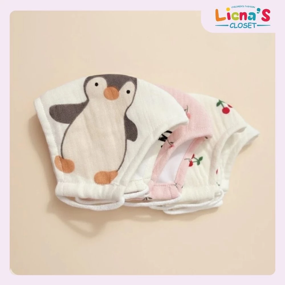 Combo 3 Khẩu Trang Vải Xô Muslin Cho Bé 0-12T Mềm Mại Kháng Khuẩn Bảo Vệ Sức KhỏeKT01