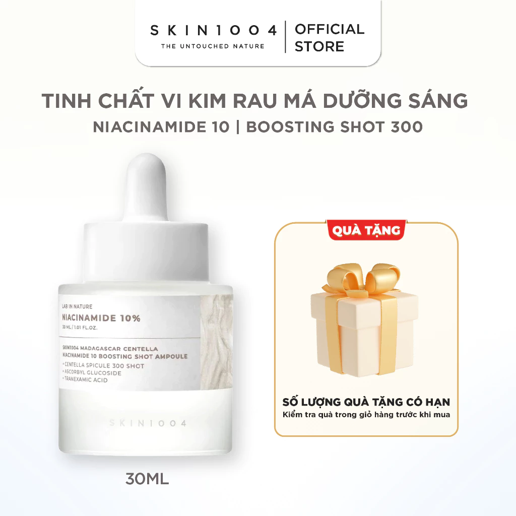 Tinh chất vi kim dưỡng sáng SKIN1004 Madagascar Centella Niacinamide 10 Boosting Shot Ampoule 30ml