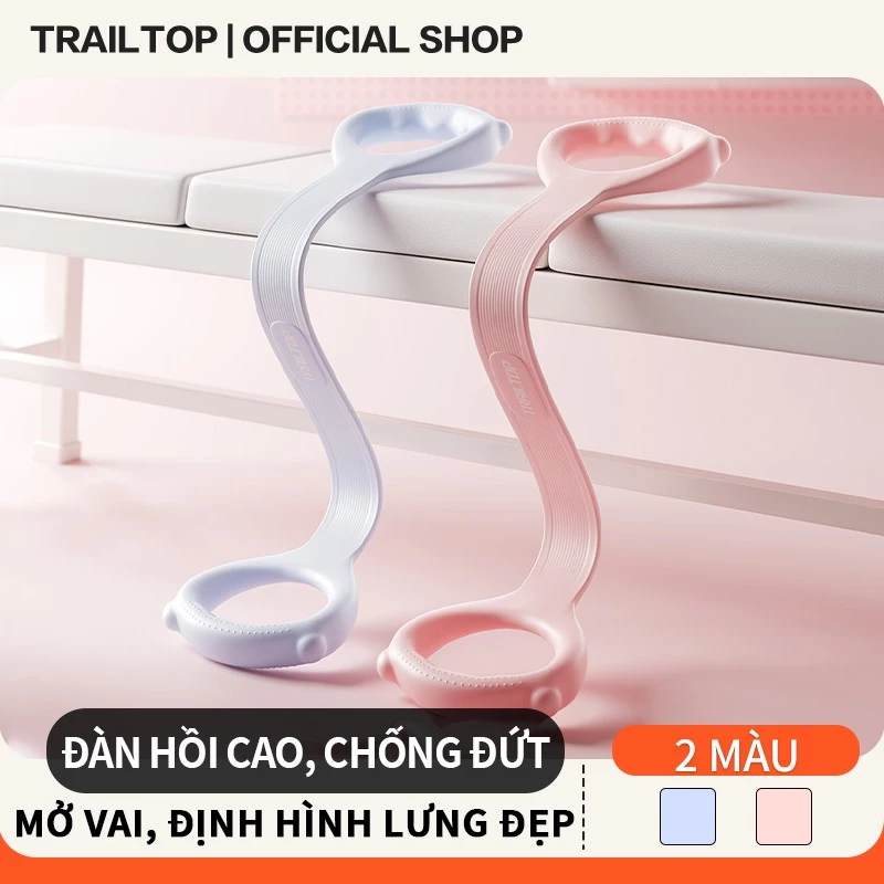 【COD】Trailtop Dây Kháng Lực Số 8, Dây Kéo Đàn Hồi Đa Năng Tập Vai Lưng Co Giãn Dây kéo tập tay gym
