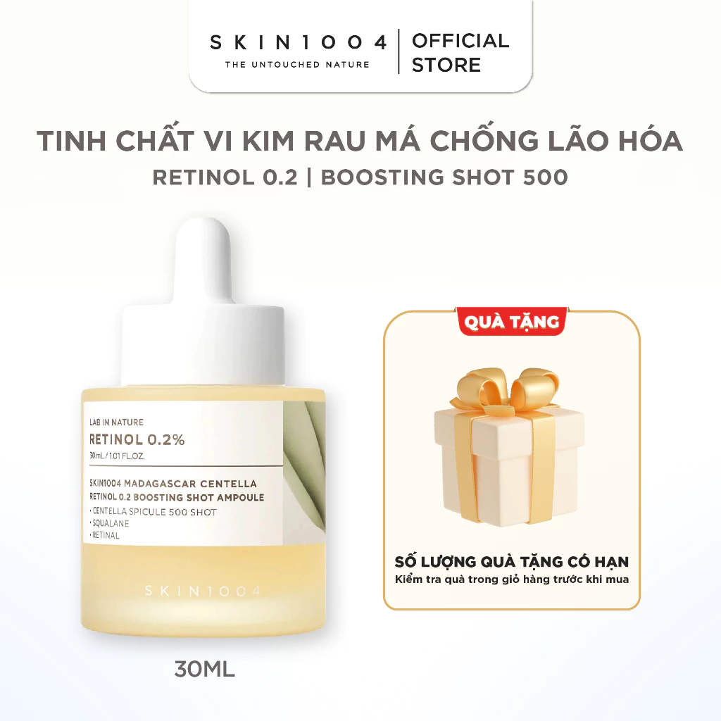 Tinh chất vi kim chống lão hóa SKIN1004 Madagascar Centella Retinol 0.2 Boosting Shot Ampoule 30ml
