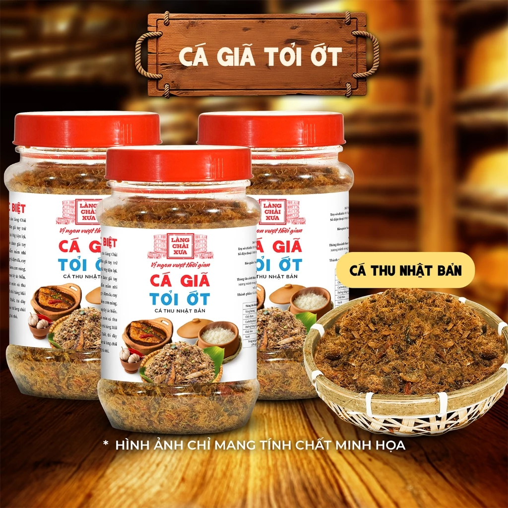[Combo 3 hủ] Cá giã tỏi ớt Làng Chài Xưa 90g/hủ loại đặc biệt ăn liền, chuẩn vị xưa đậm đà