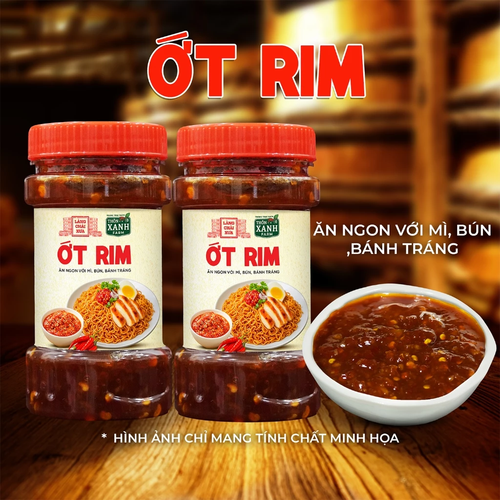 [Combo 2 HỦ] Ớt Rim Làng Chài Xưa 140g/hủ Ăn Ngon Với Mì, Bún, Bánh Tráng Nguyên liệu tươi ngon