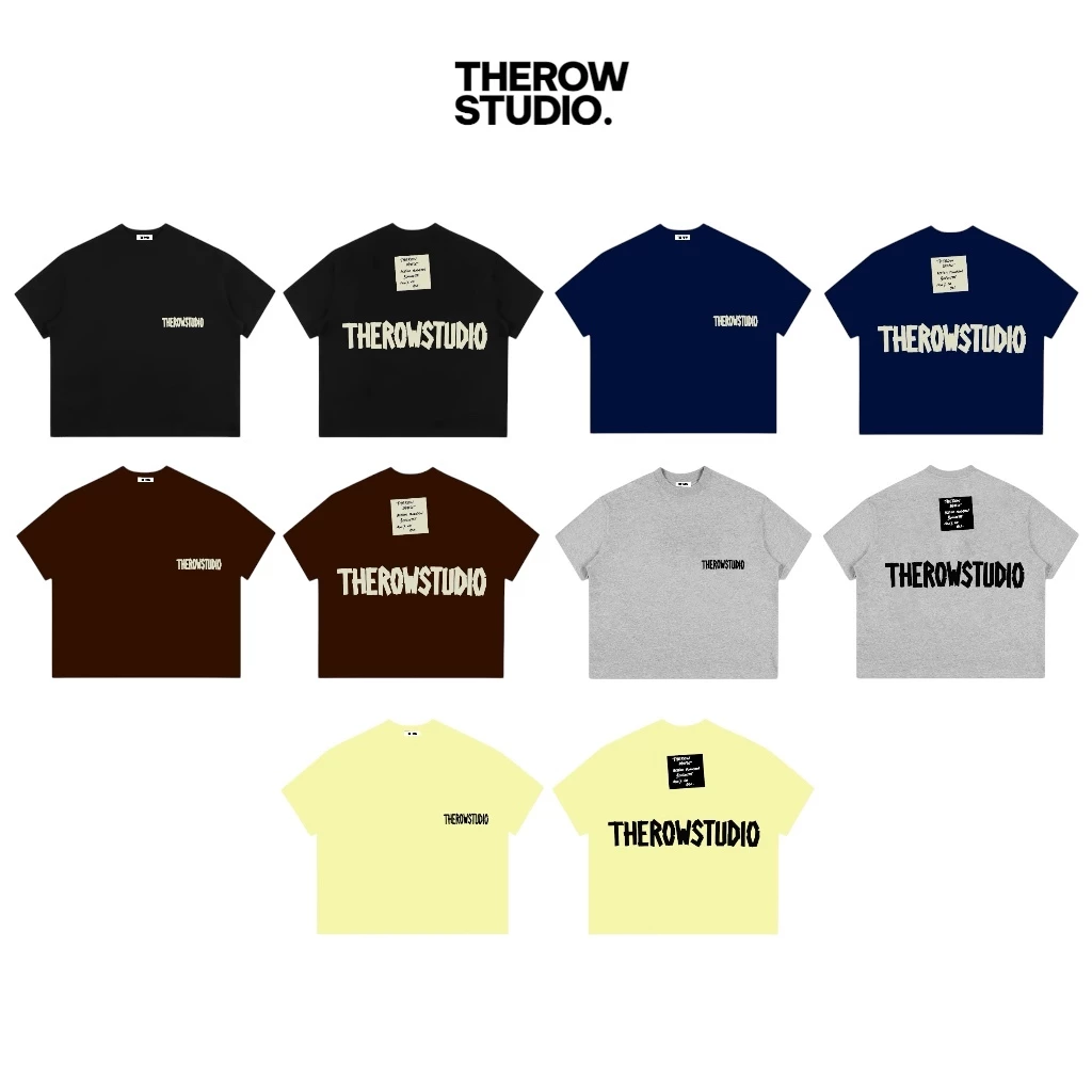 [MỚI] TR7 THEROW Áo Thun Tay Ngắn Boxy 250gsm Form Rộng Cổ Tròn "SAMPLE" Unisex Nam Nữ Phong Cách Basic Thoải Mái Mùa Hè