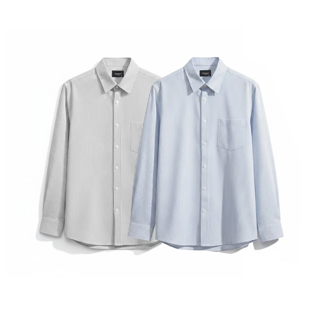 Áo sơ mi nam ROWAY form regular | dài tay Oxford