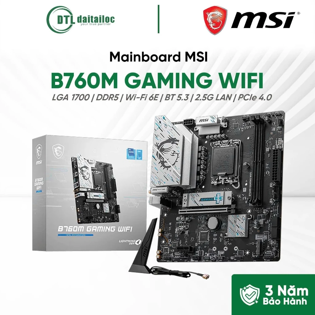 Mainboard MSI B760M GAMING WIFI DDR5 | Chính Hãng | Bảo Hành 36 Tháng