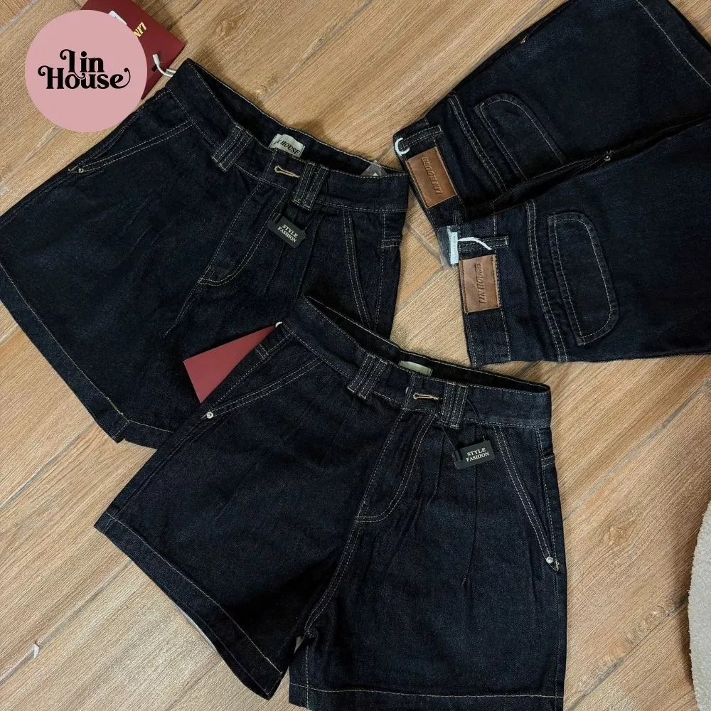 (MÃ 19- MÀU MỚI HOT) Quần Short Jean Nữ Dài 37cm Thêu Túi Sau – Quần Short Jean Lưng Cao, Form Đẹp, Dễ Phối Đồ