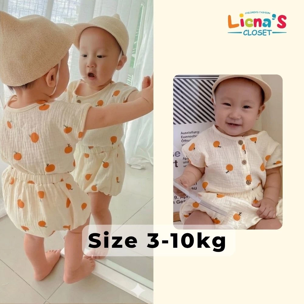 Ảnh Thật - Bộ Quần Áo Cộc Xô Muslin Cho Bé - Siêu Mềm Mịn, Thấm Hút