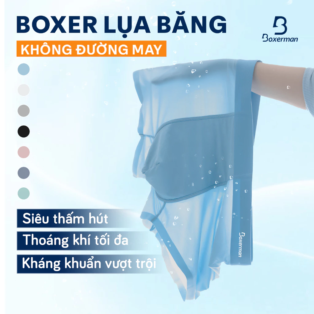 Combo 3 - 6 Quần lót nam boxer Profit BOXERMAN, Quần boxer nam lạnh, thoáng khí, kháng khuẩn,khử mùi