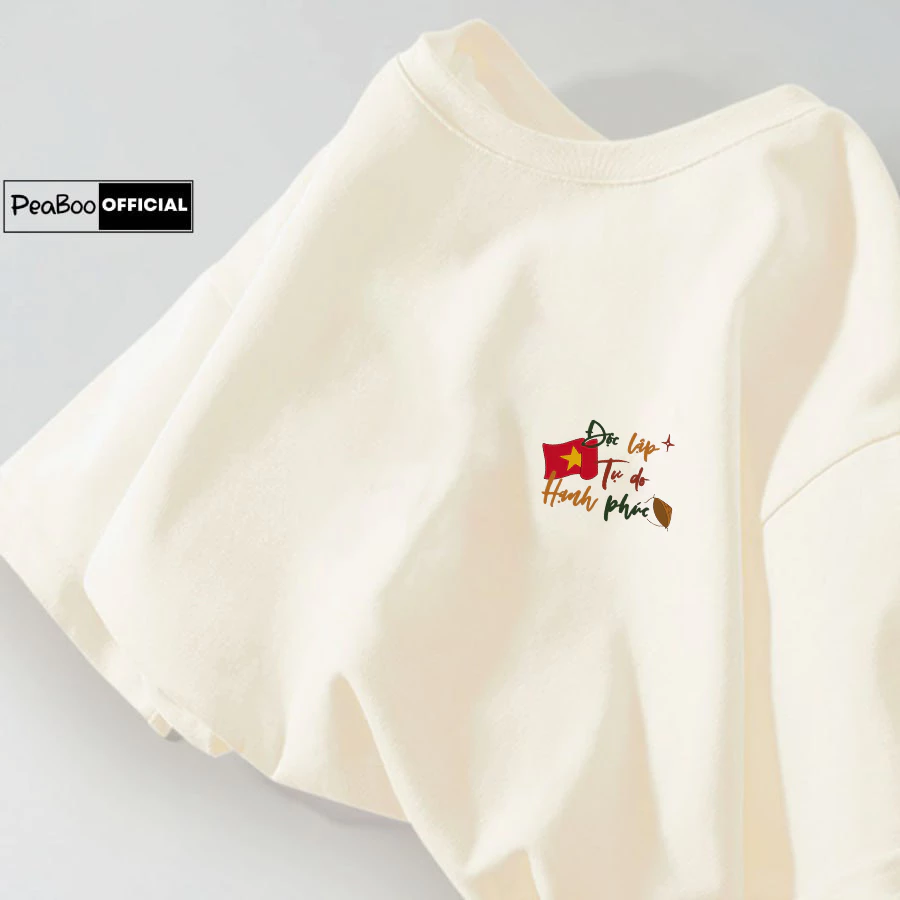 Áo Thun Nữ, Áo Phông Unisex By PEABOO Mã TN Crush Chất Cotton Thoáng Mát Form Rộng Tay Lỡ Cho Nam Nữ