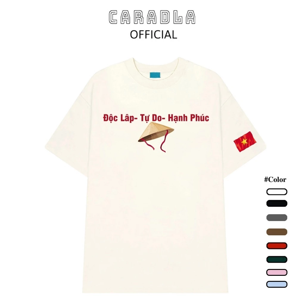 Áo Thun, Áo Phông Unisex Tay Lỡ CARADLA BST12 Chất Cotton Mềm Mịn Co Dãn Thoáng Mát Form Rộng Cho Nam Nữ