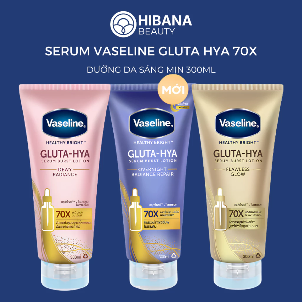 Serum Vaseline Gluta-Hya Dưỡng Da Sáng Mịn Sau 7 Ngày 300ML/330 ML (tùy đợt nhập hàng)