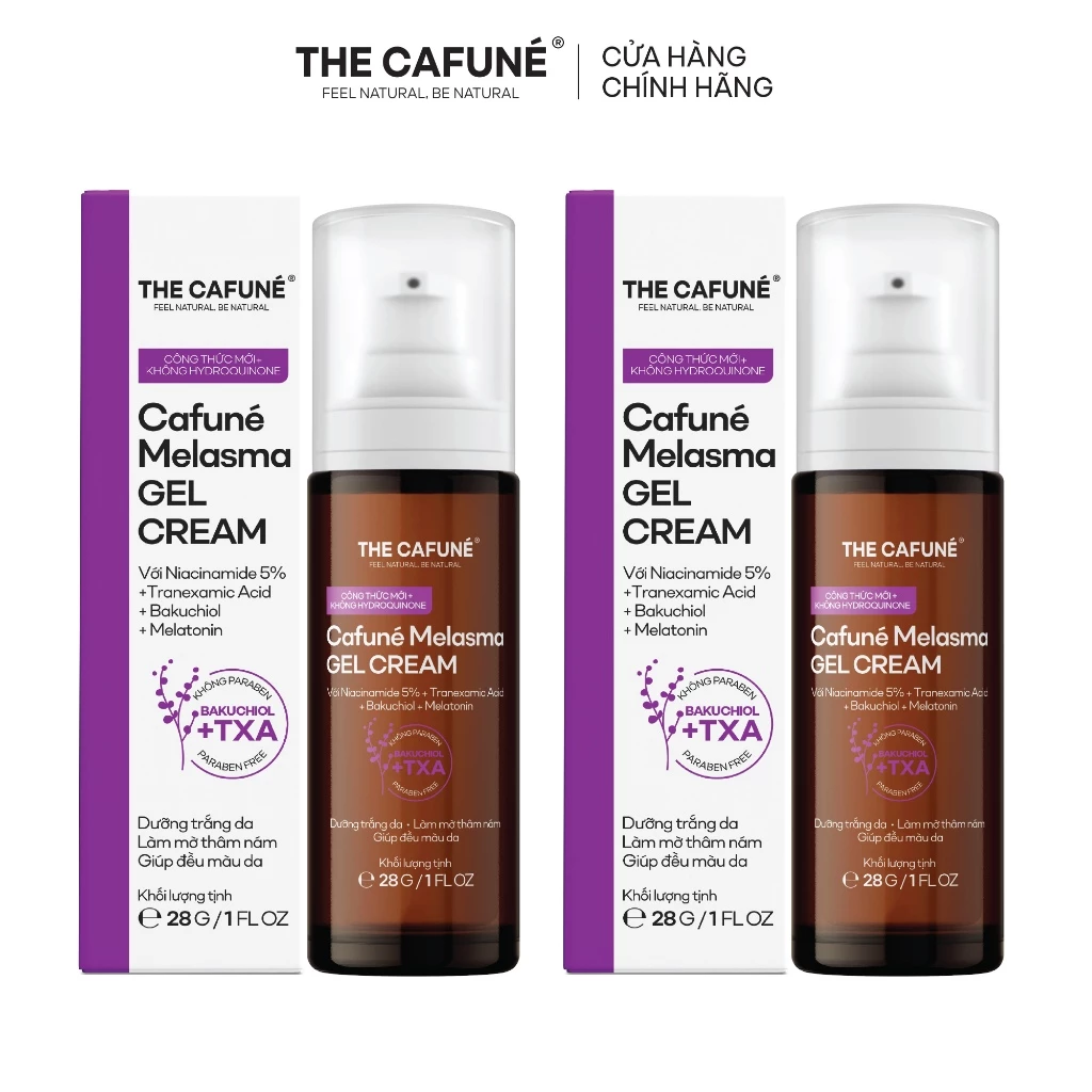 [MUA 2 GIẢM 36%] Combo 2 Kem Mờ Thâm Nám Melasma 28g The Cafuné – Hỗ Trợ Làm Mờ Thâm Nám, Tàn Nhang