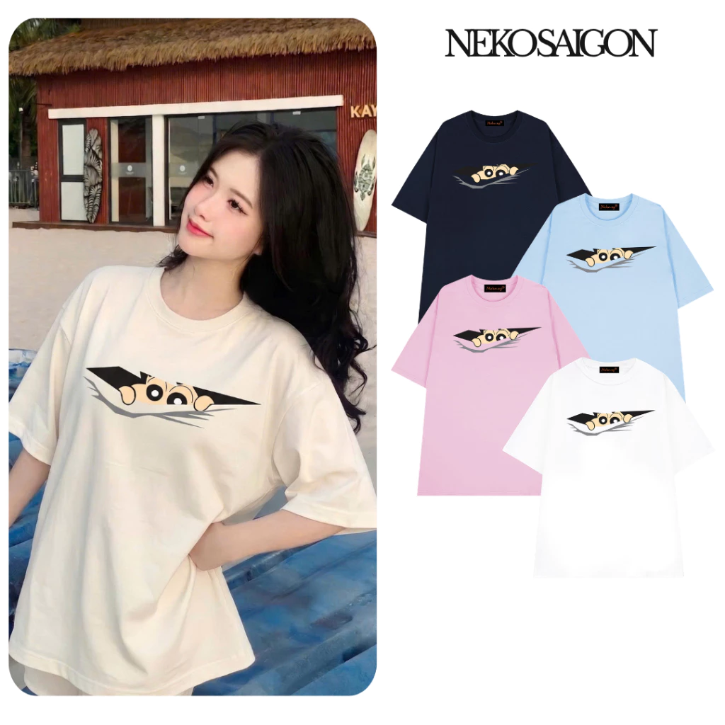 Áo thun tay lỡ form rộng unisex Neko.sg ATL527