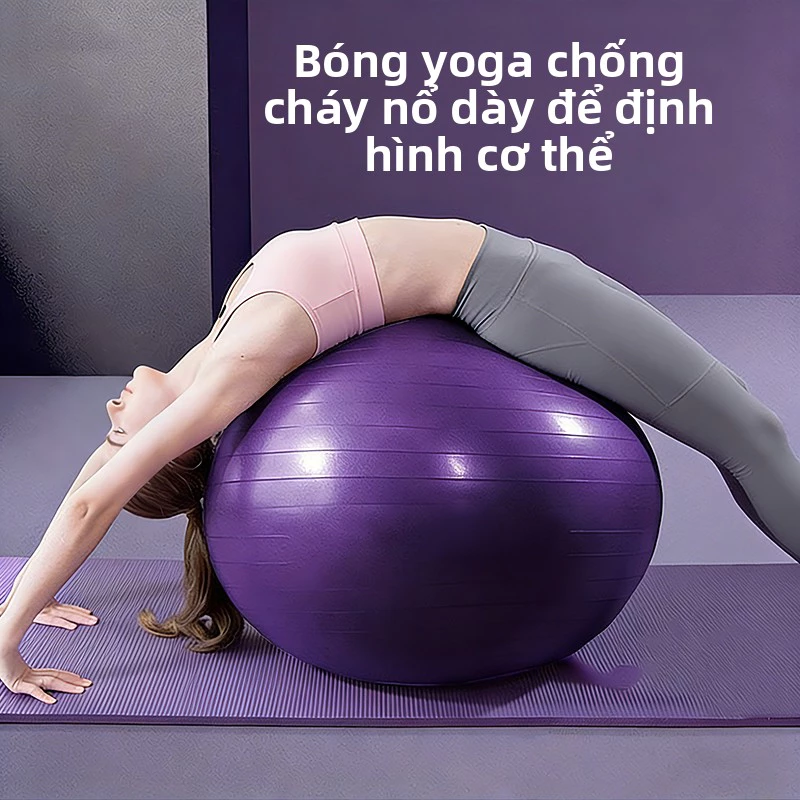 Bóng yoga bóng tập gym，Size 55cm/65cm, Bóng Thể Dục Chống Nổ Bề Mặt Mờ, Dụng Cụ Tập Gym & Yoga Tại Nhà