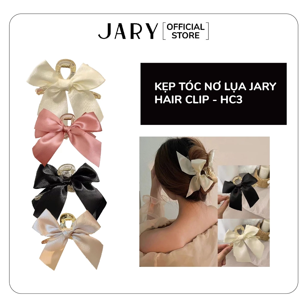 Kẹp tóc nơ lụa Jary Hair Clip