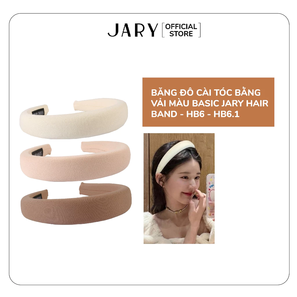 Băng Đô Cài Tóc Bằng Vải Màu Basic Jary Hair Band - HB6 - HB6.1