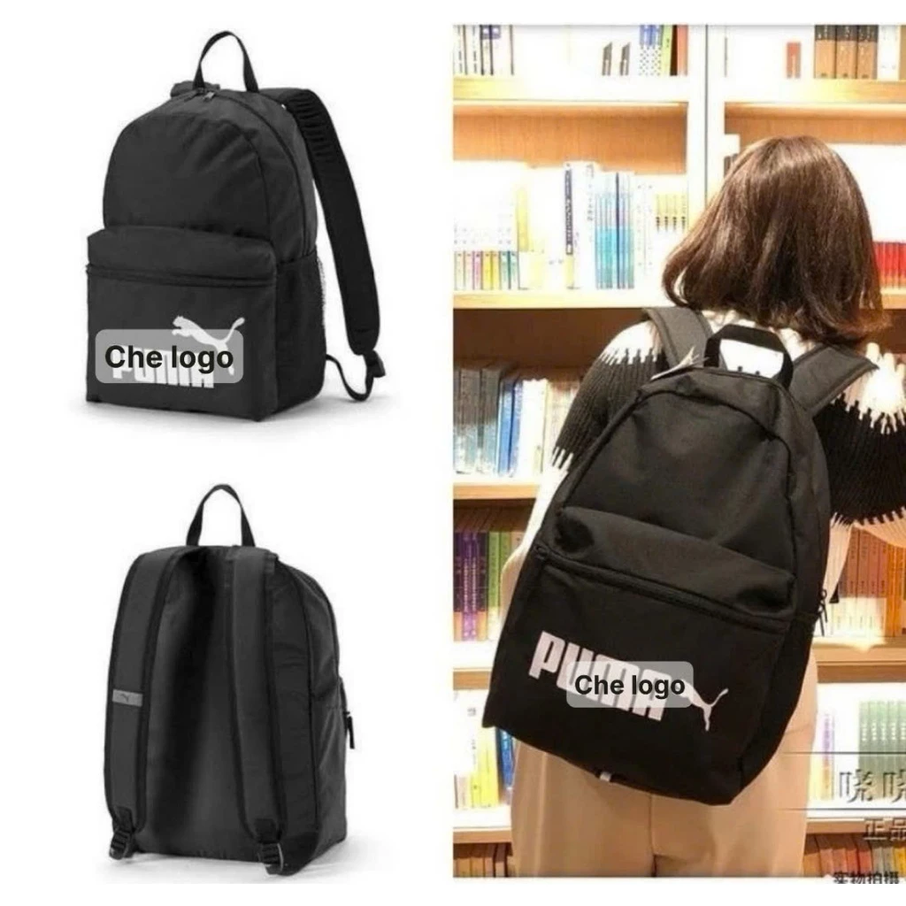 (CHÍNH HÃNG ) Balo Pu..ma Basic Logo báo size đựng Laptop Unisex nam nữ
