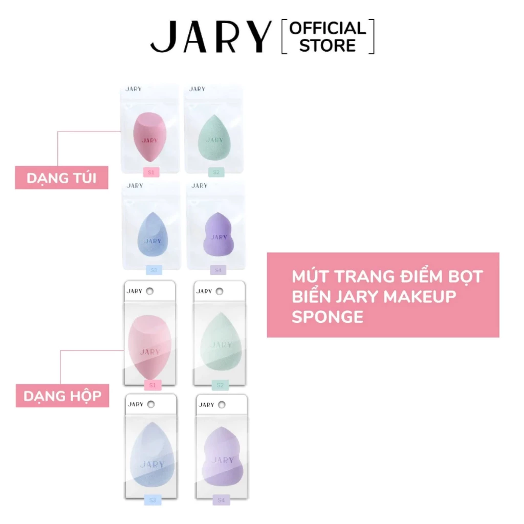 Mút Trang Điểm Jary Makeup Sponge (Màu ngẫu nhiên)
