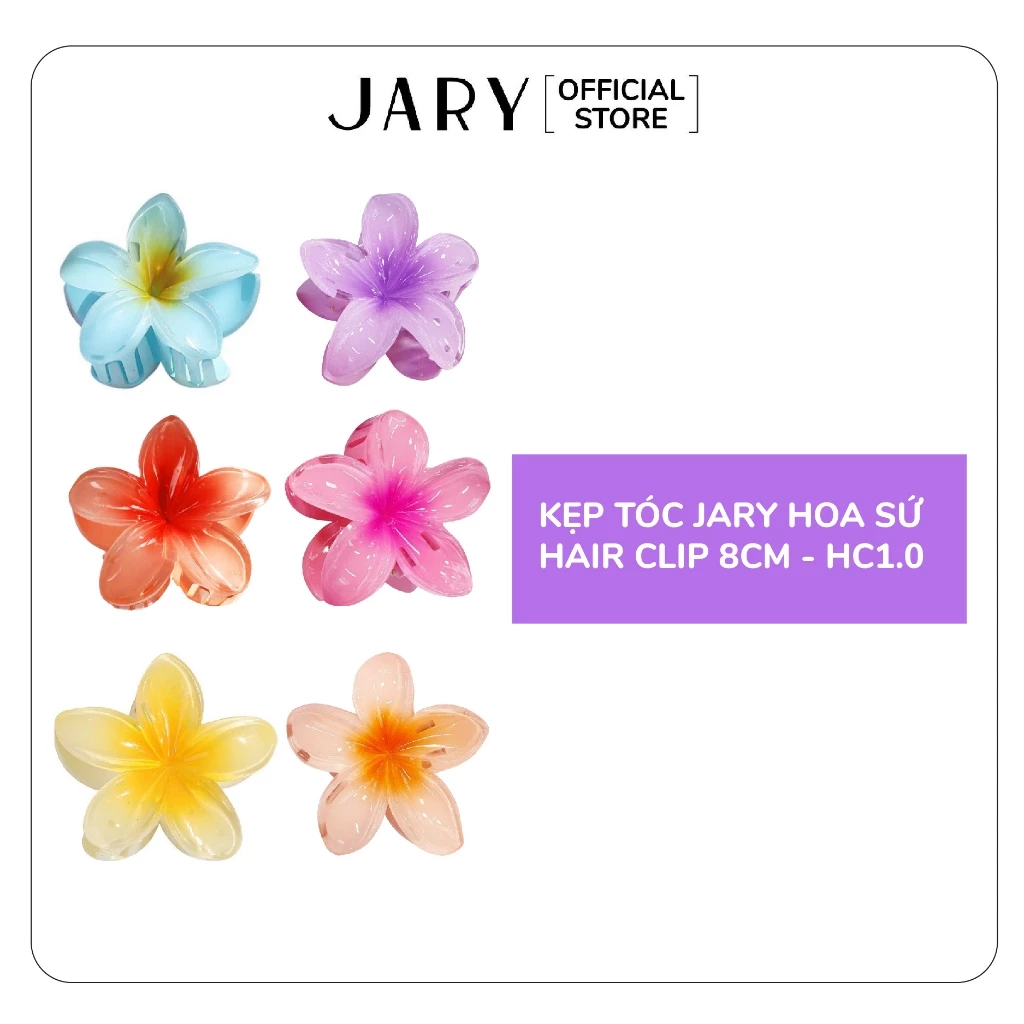 Kẹp tóc hoa sứ nhựa Jary Hair Clip - 8cm