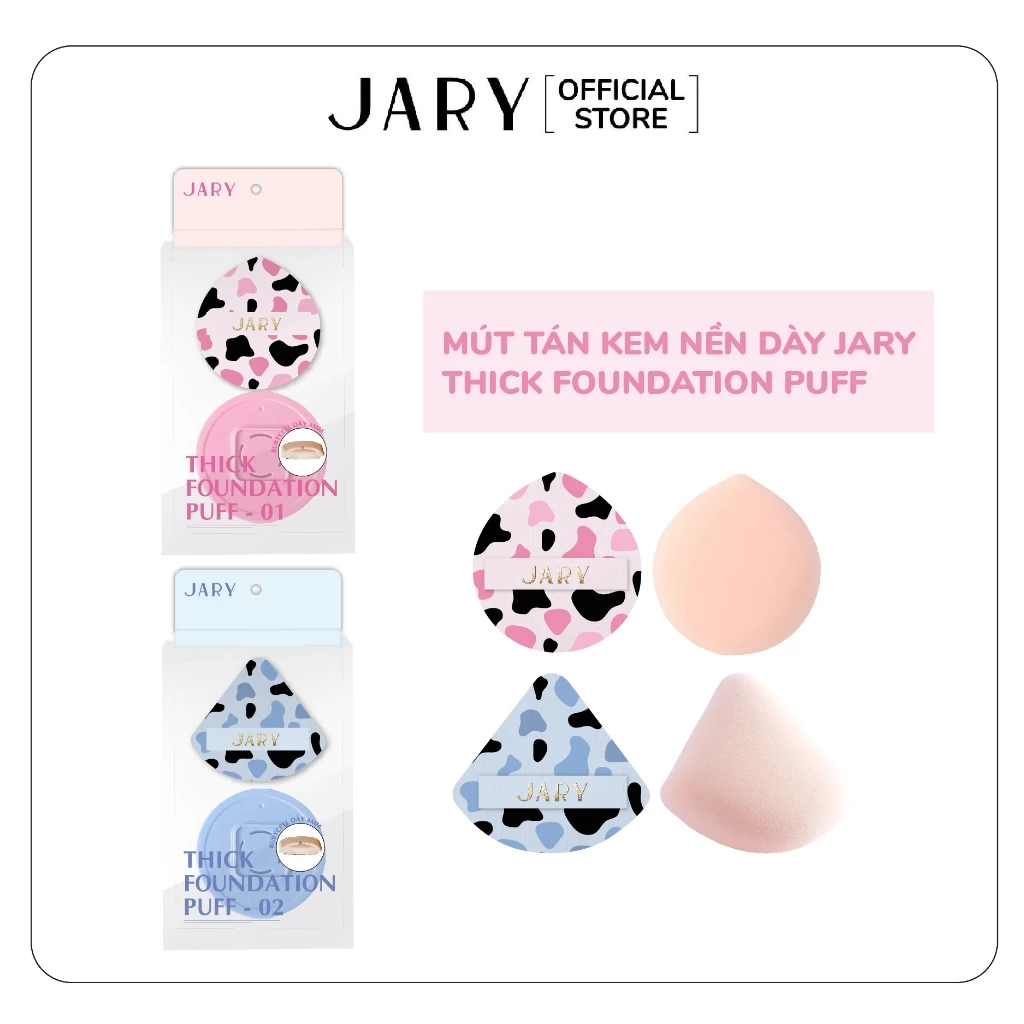 Mút tán kem nền dày Jary Thick Foundation Puff