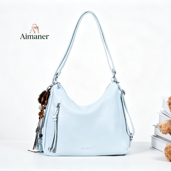 Túi Đeo Vai Nữ Aimaner 6604-1 Da Mềm Bóng Form Hobo Sang Trọng Túi Xách Nữ…
