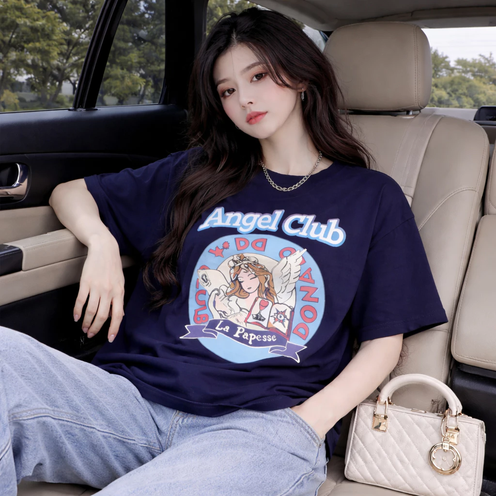 Áo Thun Nam Nữ Unisex MoLiJeans Cotton Cao Cấp 250GSM In Họa Tiết Thiên Thần 55-100kg AT03