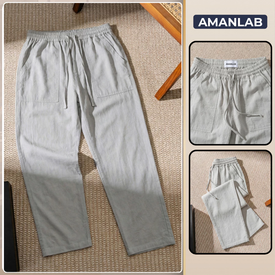 Quần Kaki Dài Ống Rộng Basic Form Unisex Chất Vải Dày Dặn, Thiết Kế Trẻ Trung BIGPANTS AMANLAB