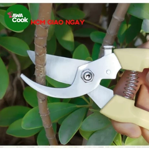 Kéo Cắt Cành Làm Vườn, Kéo Tỉa Cây Cảnh Lò Xo Trợ Lực, Dùng Cho Hoa, Bonsai, Sắc Bền