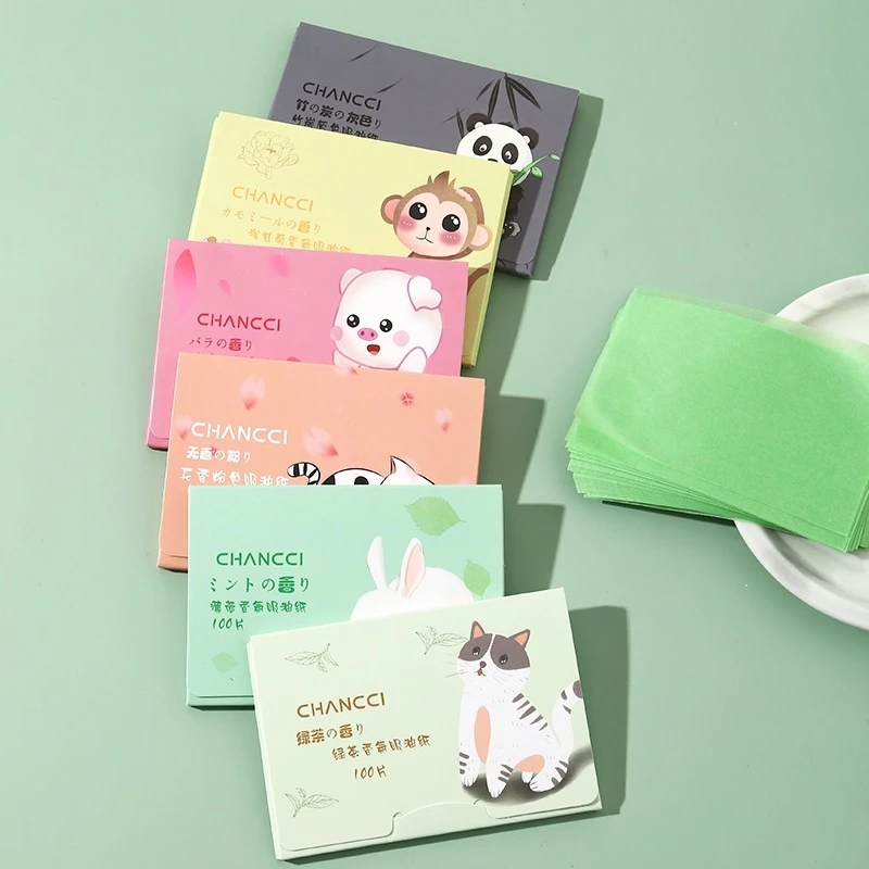 🎀yunqi🎀 Giấy thấm dầu mặt có sẵn 100 miếng tiện lợi có thể tháo rời Oil