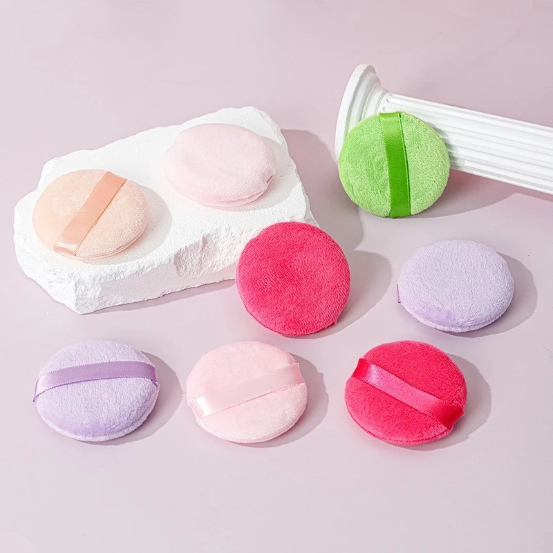 🎀yunqi🎀[HÀNG CÓ SẴN] Bông dặm phấn phủ , phấn nền mút tròn dày dụng cụ trang điểm có size
