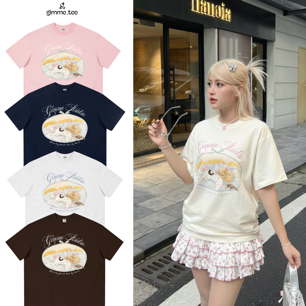 [Hàng Mới] Áo Thun Boxy Gimme - GIẤC NGỦ TRƯA  - Premium Cotton 2 Chiều 250gsm - Áo Thun Unisex - GMBX45