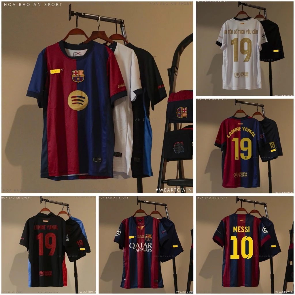 IN TÊN SỐ] -  Áo Đấu Barca 2025/26 Set Bộ Quần Áo Bóng Đá CLB Barcelona 2025 cao cấp vải thái fom âu 45-100kg