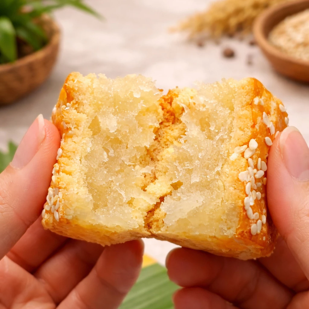 Bánh Dừa Nướng Mè Sầu Riêng Mềm Dẻo Thơm Béo Chuẩn Đặc Sản Ocop Ngọc Thuận 500g