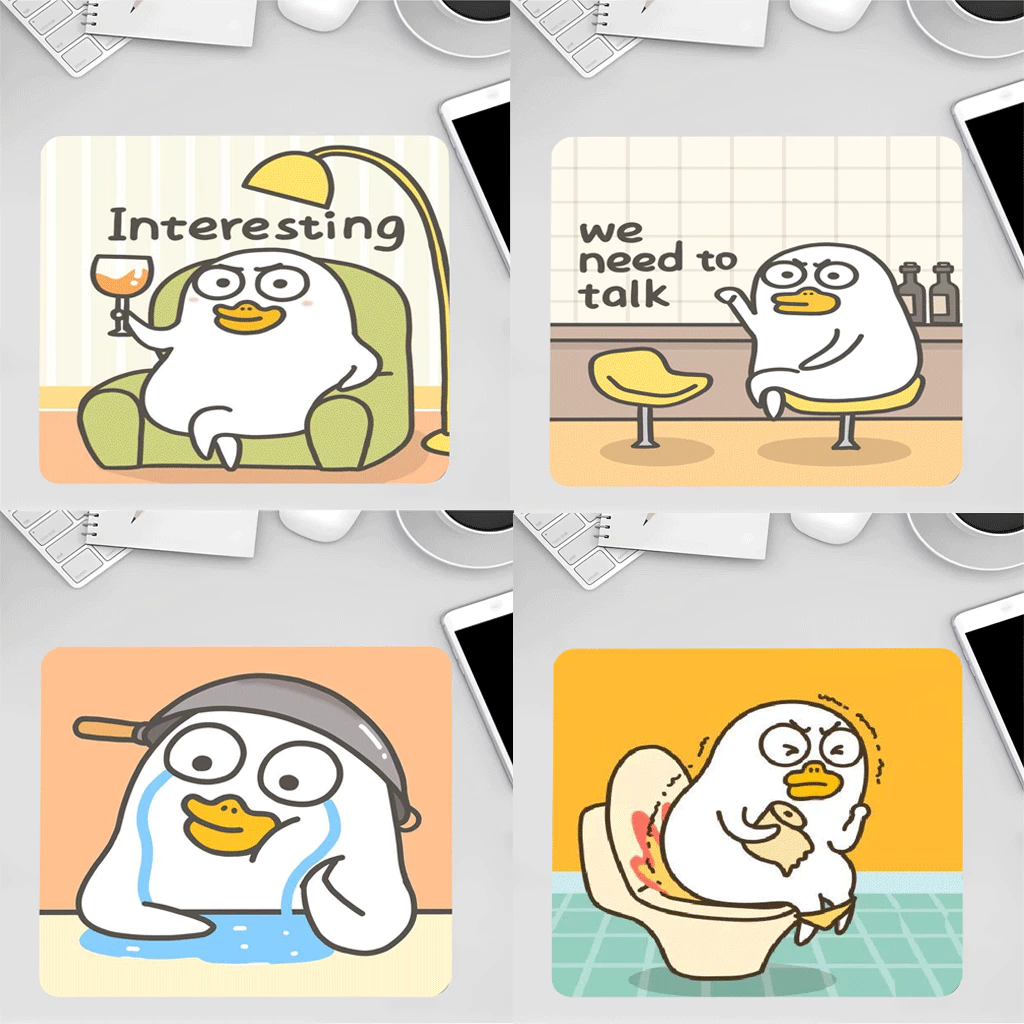 Lót Chuột Vịt Meme Dễ Thương – Mousepad Hoạt Hình Cute Biểu Cảm Đáng Yêu Size Nhỏ