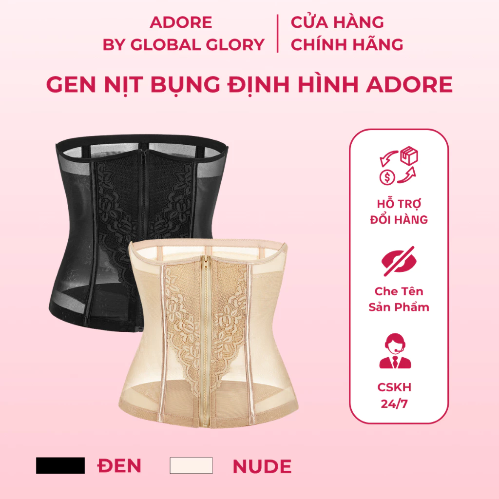 Gen Bụng Định Hình Adore - Đai nịt siết eo giảm mỡ bụng Adore co giãn 4 chiều Hàng chính hãng