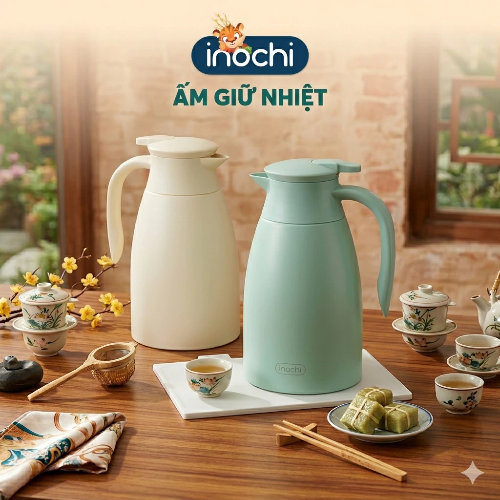 Ấm giữ nhiệt Inochi - Fuji Home 1500ml giữ nhiệt tốt
và tuyệt đối an toàn cho sức khoẻ