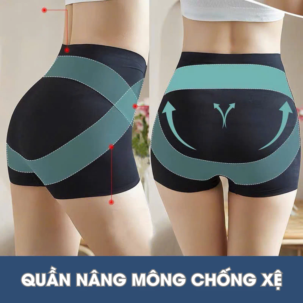 Quần Nâng Mông Định Hình - Không Miếng Độn, Định Hình Thon Gọn Bụng Dưới, Co Giãn 4 Chiều, 3047