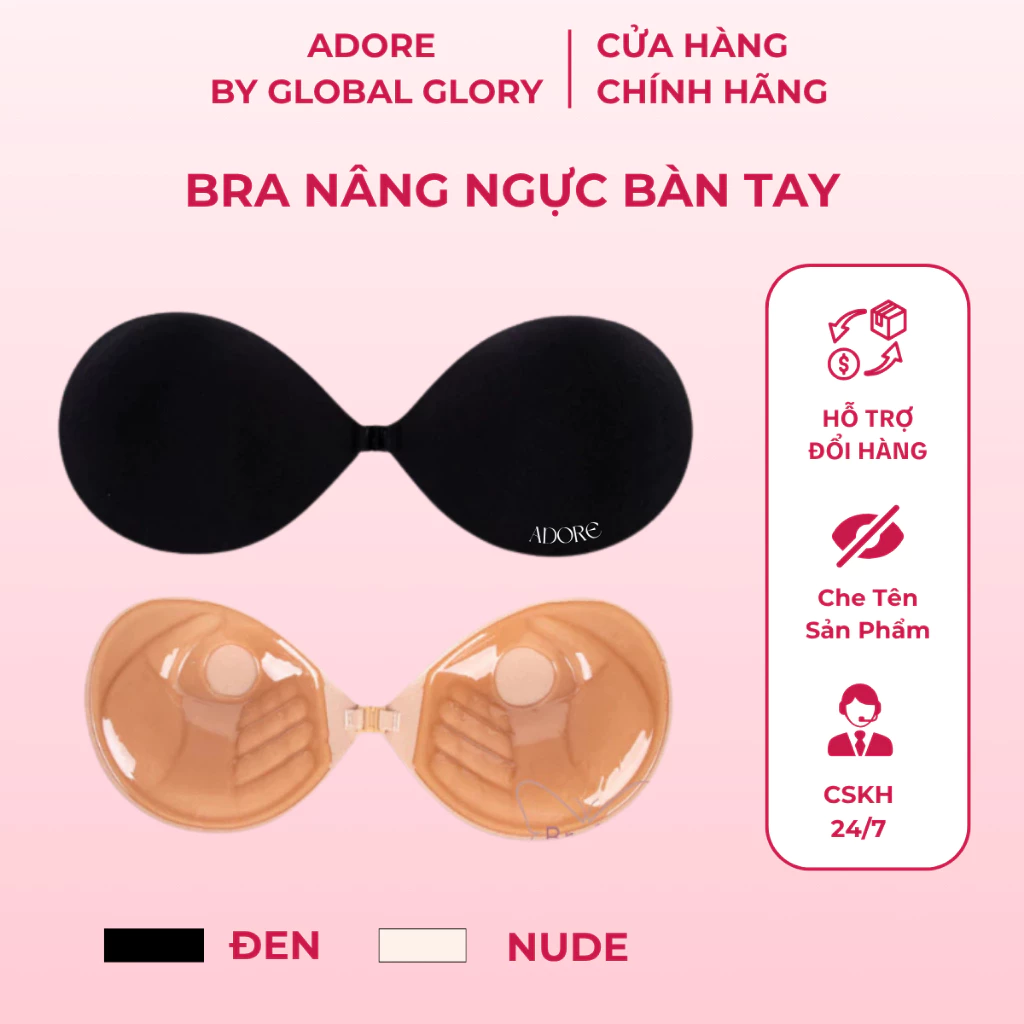 Miếng dán nâng ngực Adore hình bàn tay siêu dày siêu dính, áo dán ngực tạo khe – Hàng chính hãng