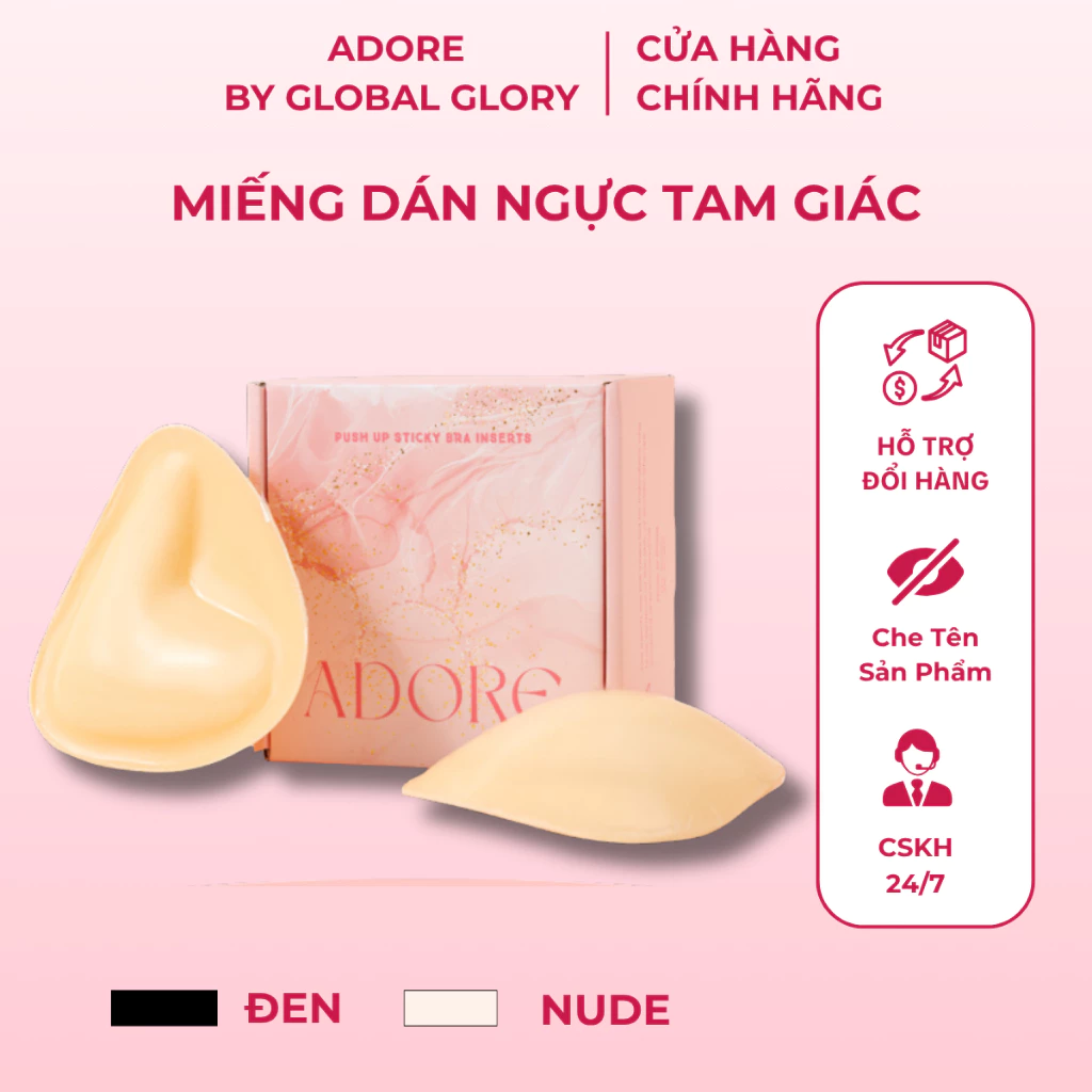 Miếng Dán Nâng Ngực Tam Giác ADORE – Tạo Khe Ngực Tự Nhiên, Tự Tin Diện Váy Hở Lưng