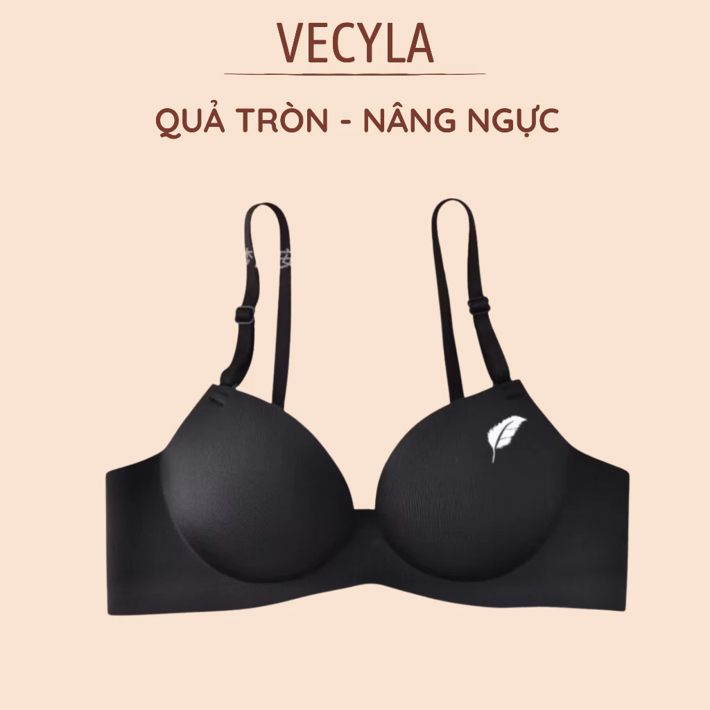 Áo lót nữ VECYLA - áo lót su hình chiếc lá Quảng Châu A01 viền thẳng cao cấp đệm bàn tay không gọng