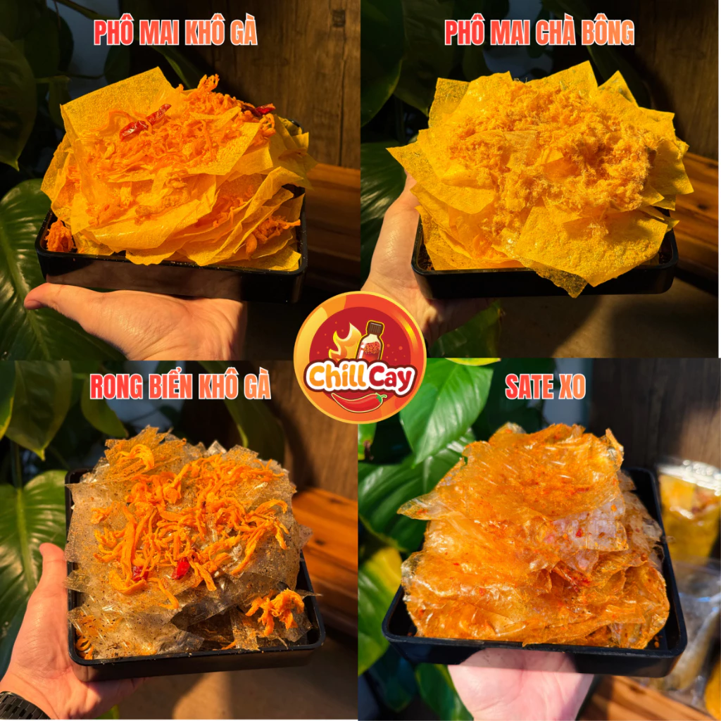 Bánh Tráng Sate X.O Siêu Cay CHILLCAY Bánh Tráng Trộn Sốt X.O Vị Cay Thơm Nồng Túi 200g và 500g - Đồ Ăn Vặt Snack
