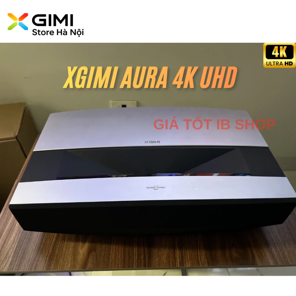Máy Chiếu XGIMI AURA 4K UHD Laser UST – 2400 ANSI Lumens, Siêu Gần, bản quốc tế (giá tốt)