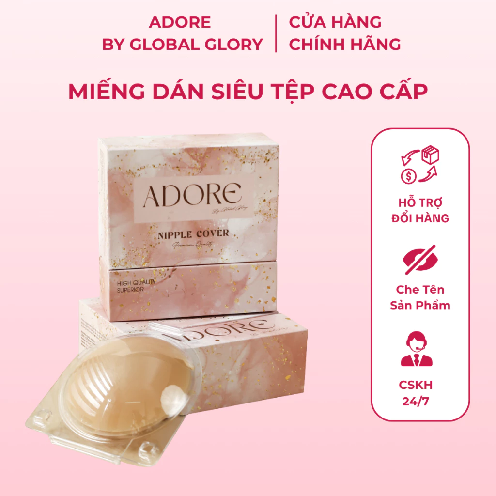 [KOC] Miếng Dán Ngực Siêu Tệp Adore by Global Glory - Miếng Dán Ngực Tự Dính Thoáng Khí