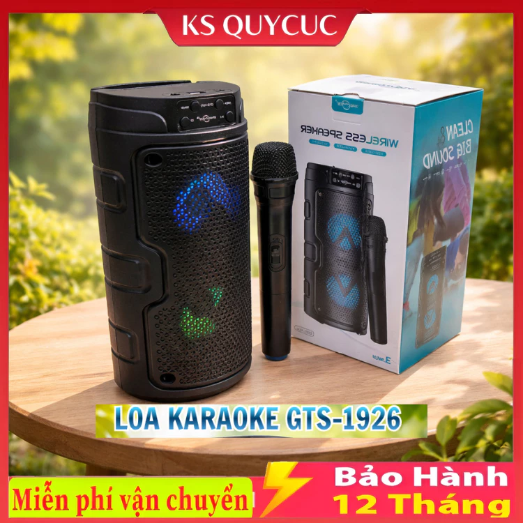 Loa Bluetooth GTS-1926 / K12 Karaoke Tặng Kèm Mic Nghe Nhạc Cực Đã Âm Bass Cực Mạnh Loa Bluetooth Hát Hay