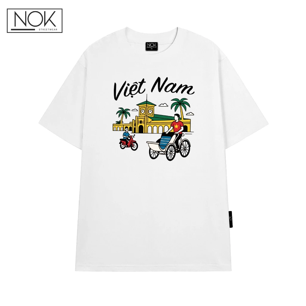 Áo thun Viêt Nam nam nữ form rộng unisex chất liệu cotton cao cấp NOK-NS056