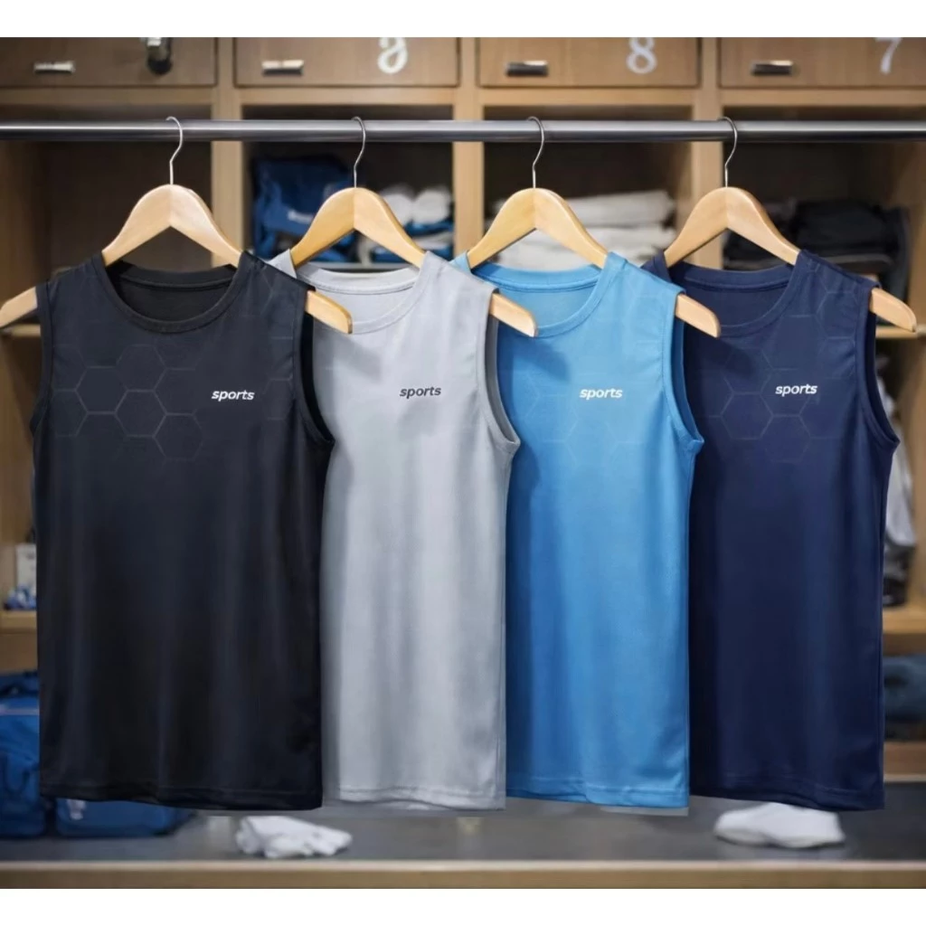 Combo 4 áo ba lỗ tanktop vải thun lạnh mặc mát, co giãn 4 chiều, vân nổi 3D đẹp mắt, thích hợp mặc đi chơi, tập gym.