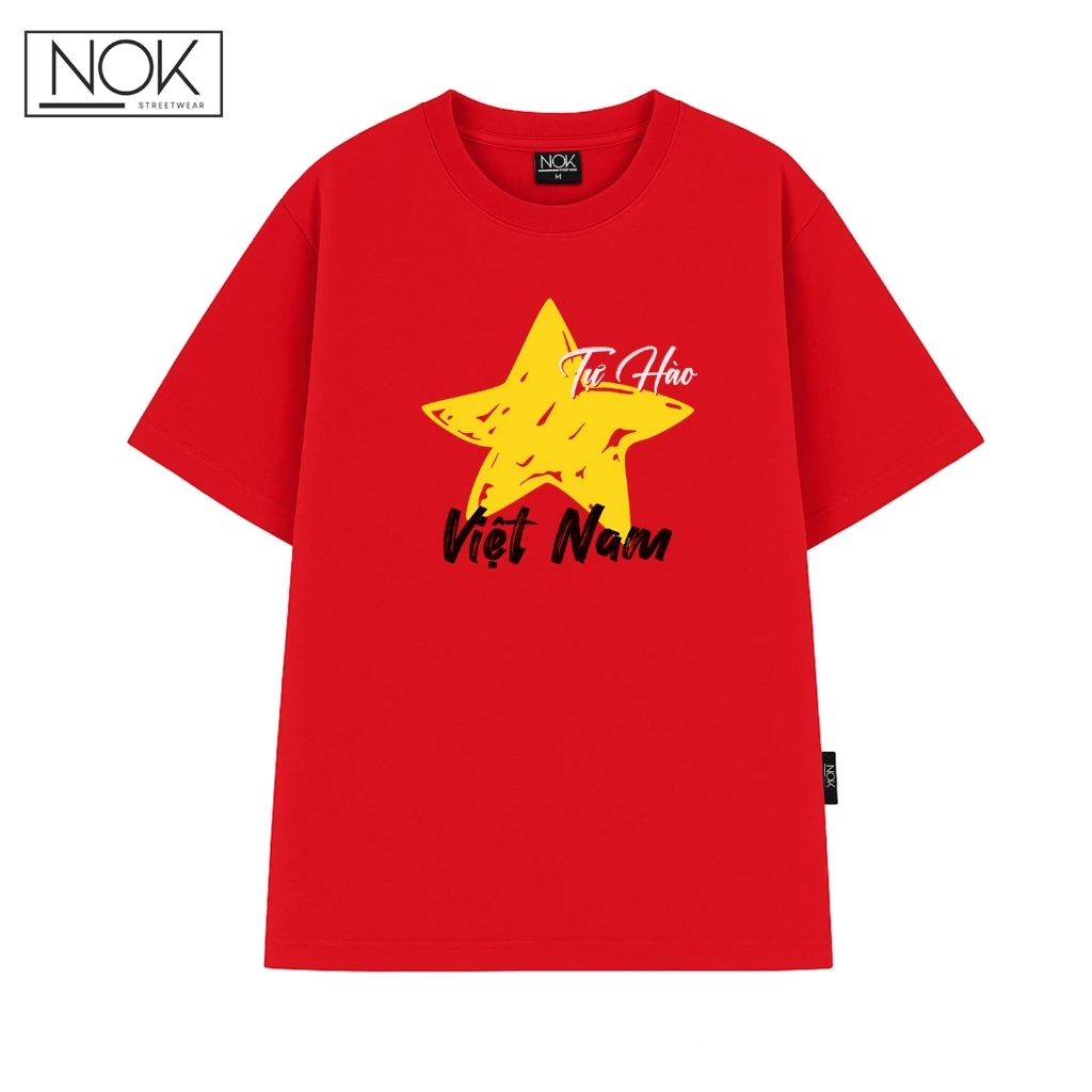 Áo thun đỏ ngôi sao vàng Tự Hào Việt Nam form rộng unisex local brand NOK - N053